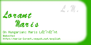 lorant maris business card